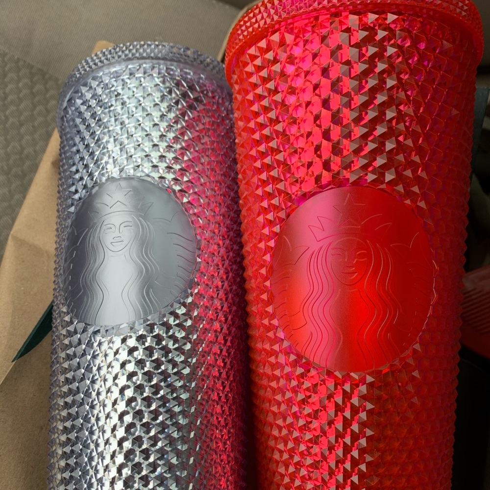 Starbucks studded holiday tumblers (2)
